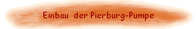 Einbau  der Pierburg-Pumpe