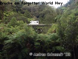 Brücke am Forgotten World Hwy.